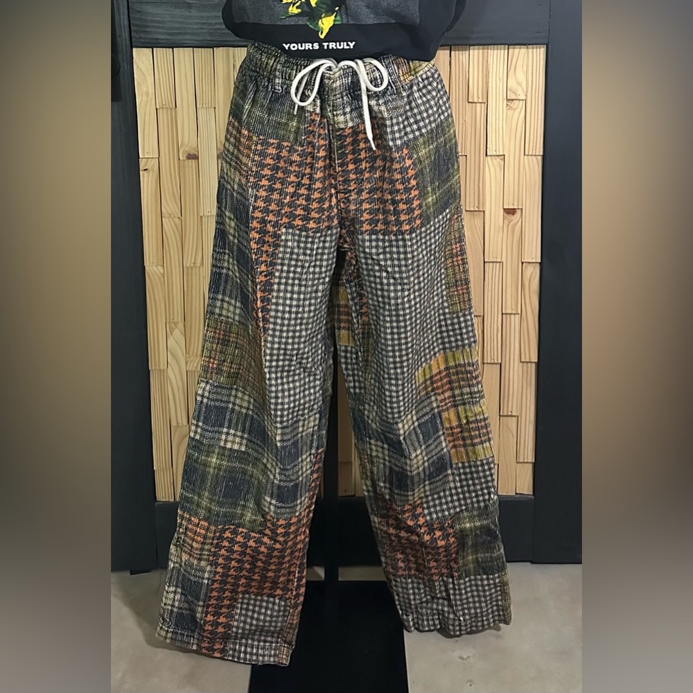 Urban Outfitters Printed Corduroy Patchwork Pants